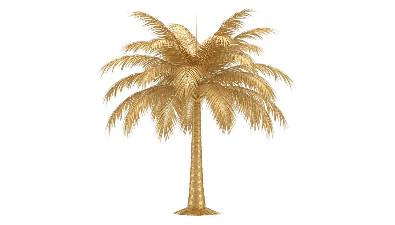 golden palm tree png PNG transparent background