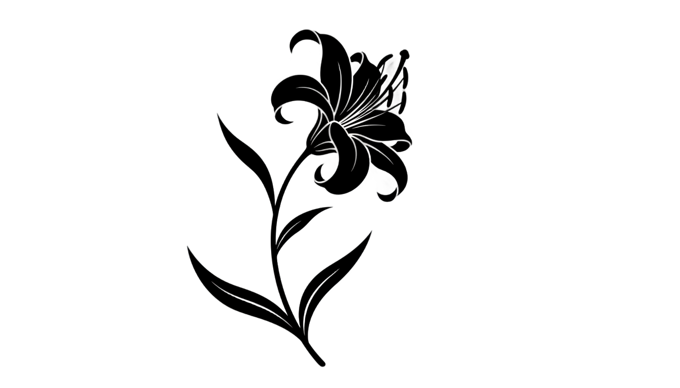 lily silhouette png PNG transparent background