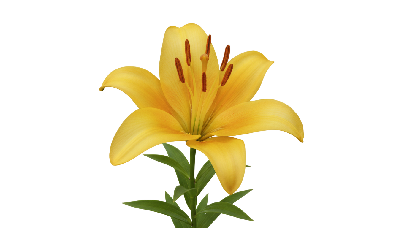 yellow lily flower png PNG transparent background