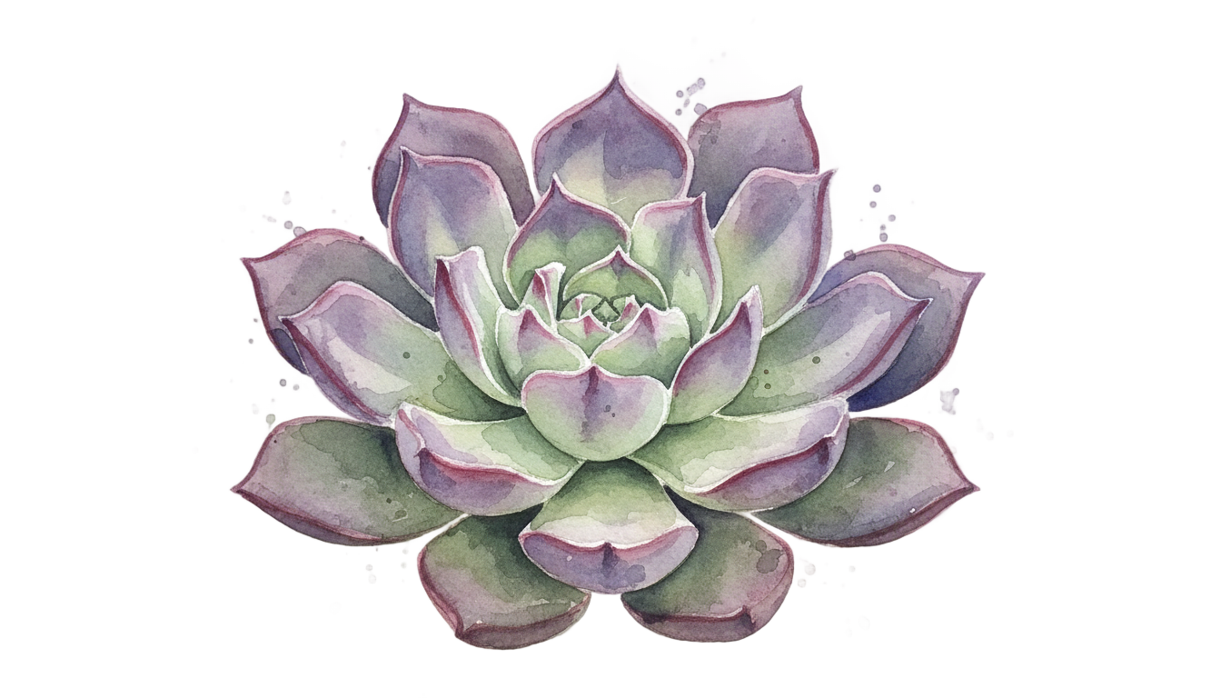 watercolor succulent png PNG transparent background