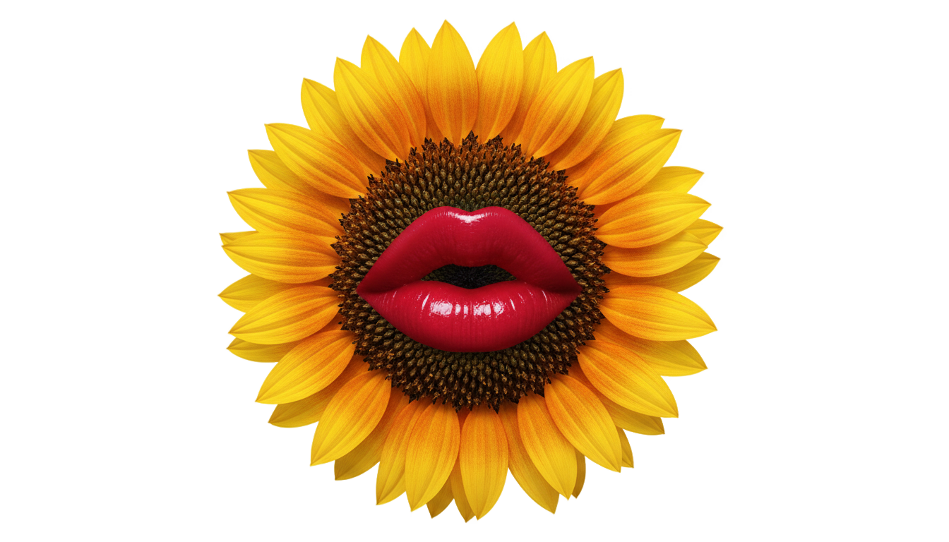 kiss png sunflower PNG transparent background