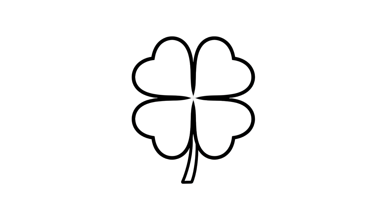 clover outline png PNG transparent background