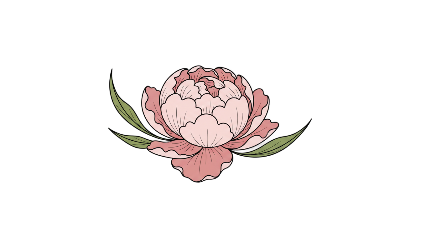 peony logo png PNG transparent background