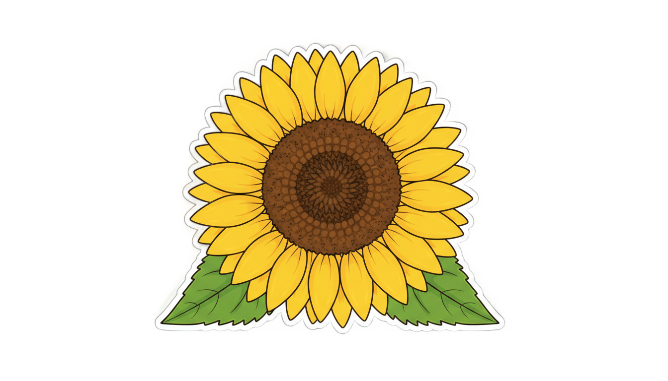 sunflower sticker png PNG transparent background