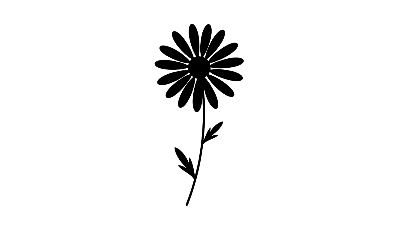 daisy silhouette png PNG transparent background