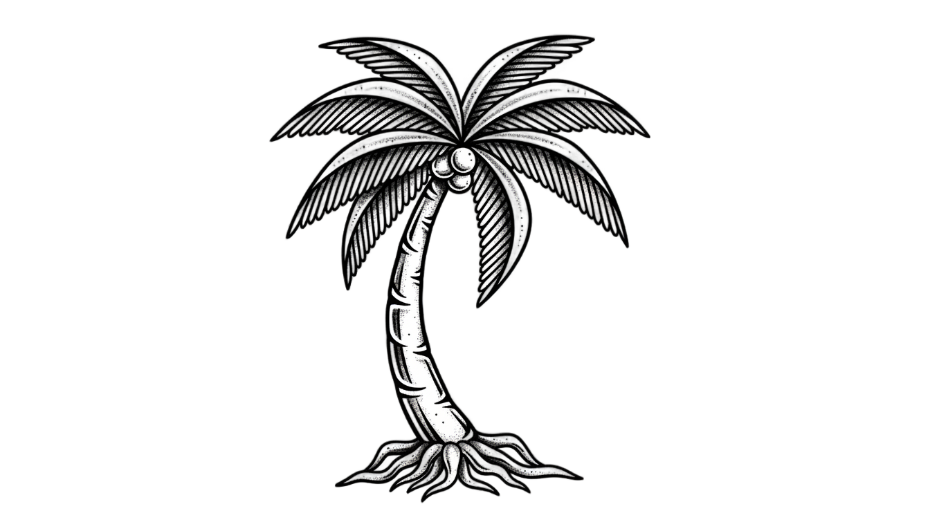 palm tree tattoo png PNG transparent background