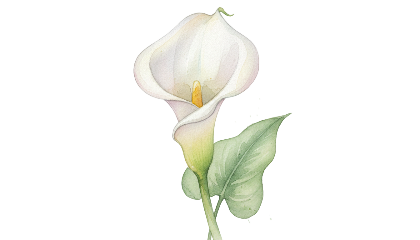 watercolor calla lily png PNG transparent background