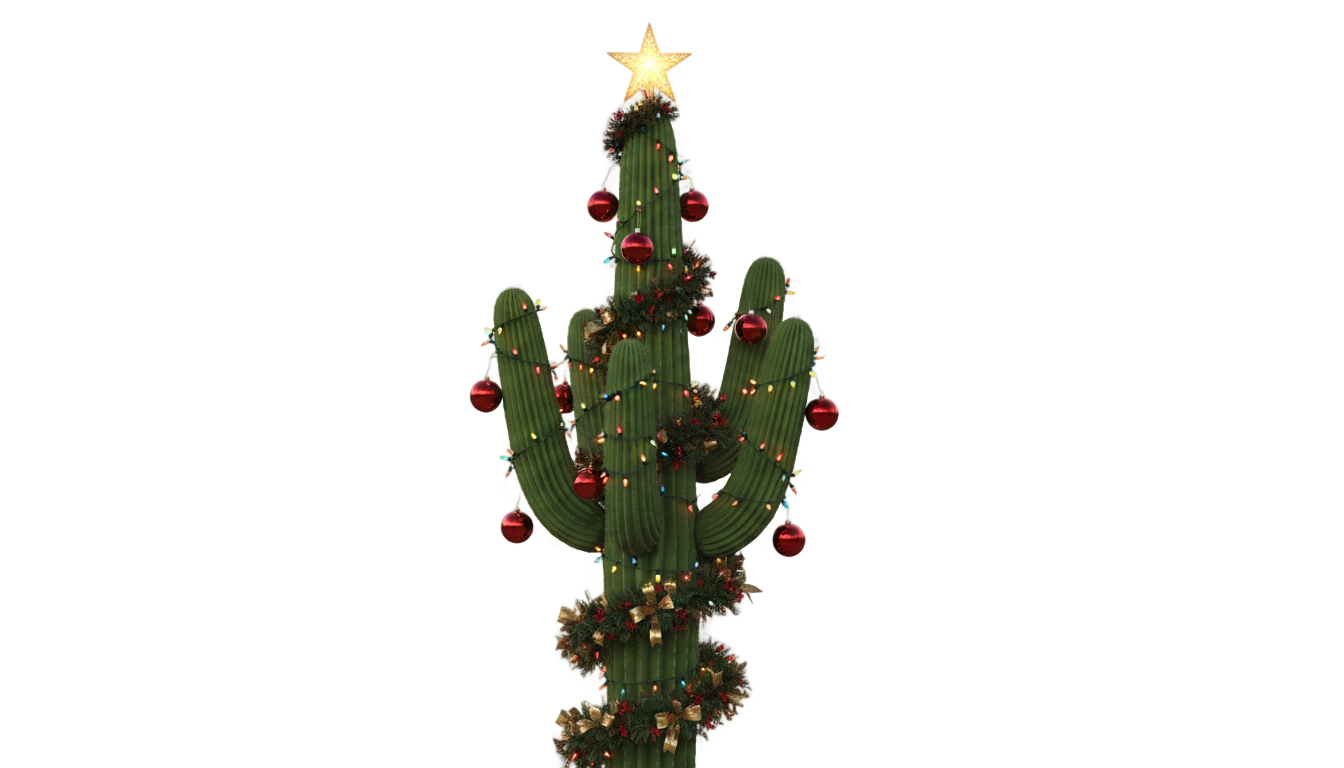 cactus christmas tree png PNG transparent background