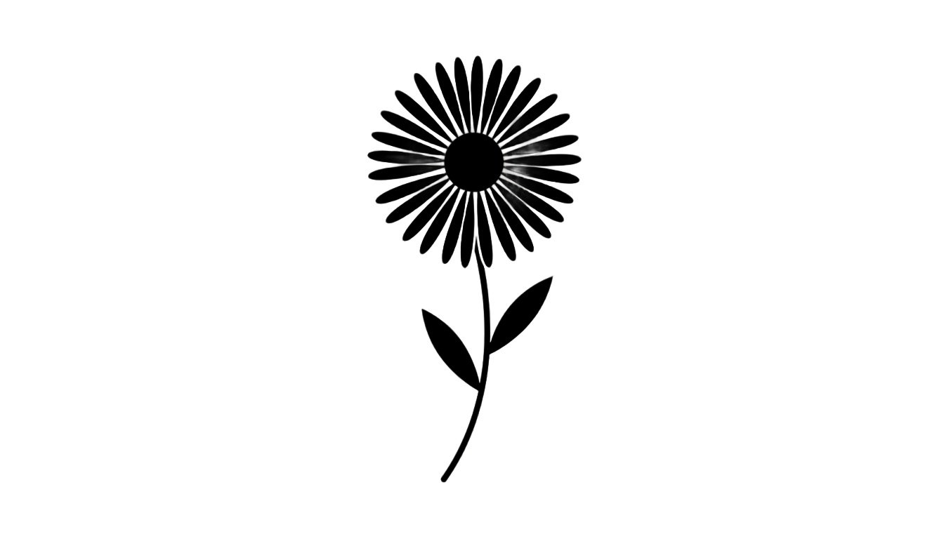 daisy flower silhouette png PNG transparent background