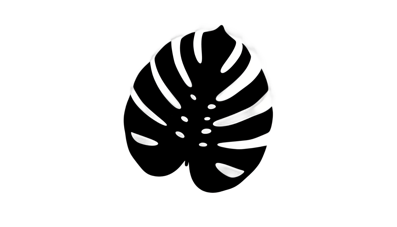 monstera leaf silhouette png PNG transparent background