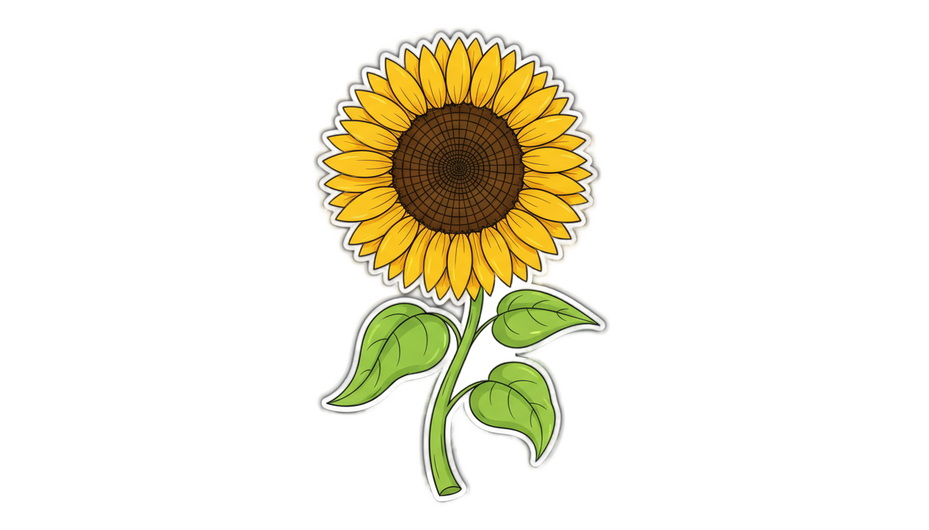 sunflower stickers png PNG transparent background