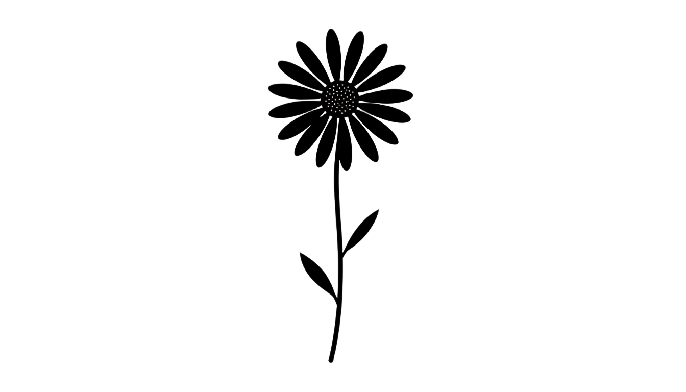 daisy silhouette png PNG transparent background