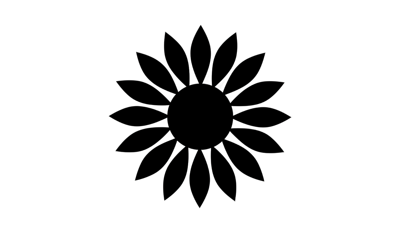 sunflower stencil png PNG transparent background