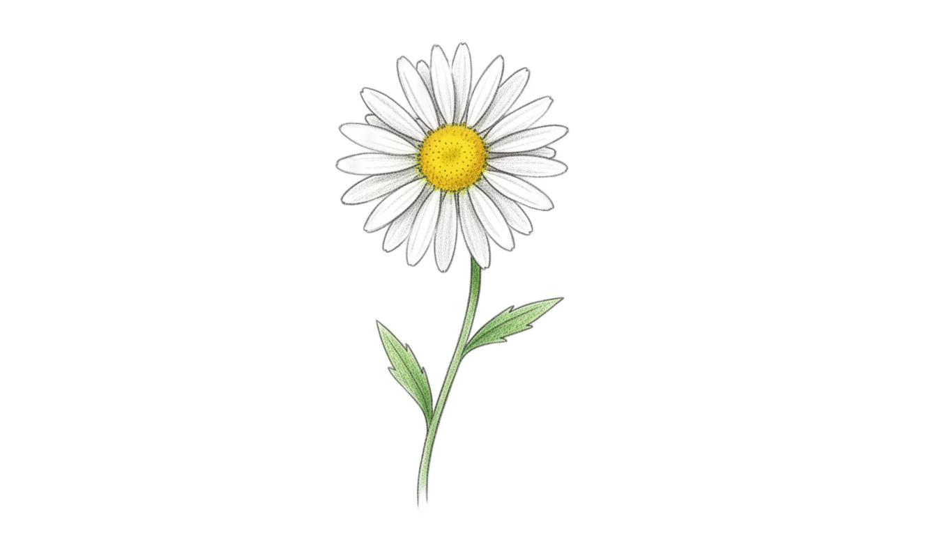 daisy flower drawing png PNG transparent background