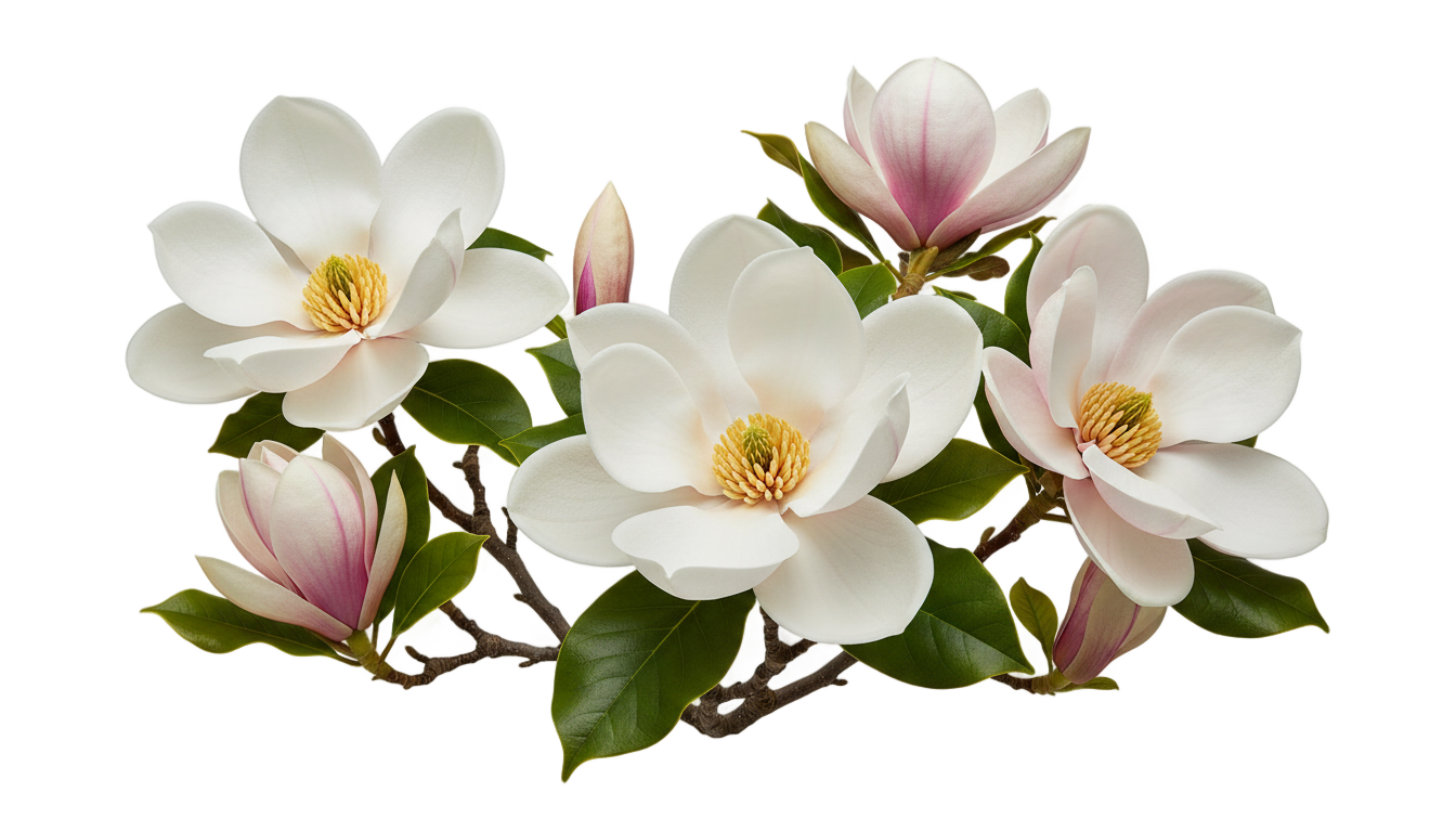 magnolia flowers png PNG transparent background