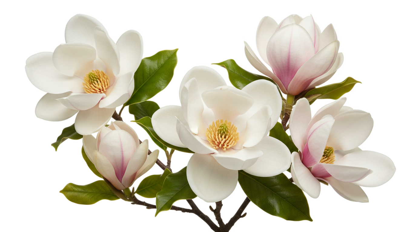 magnolia flowers png PNG transparent background