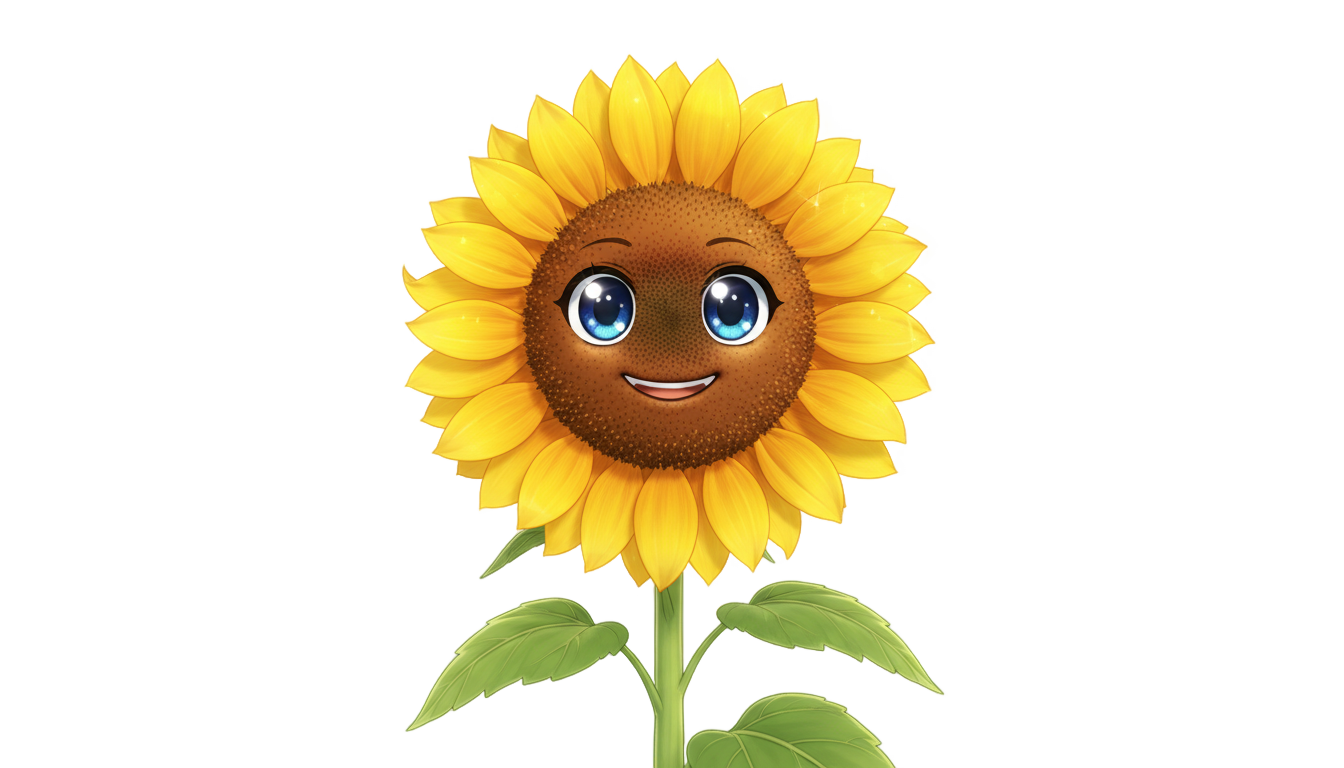 anime sunflower png PNG transparent background