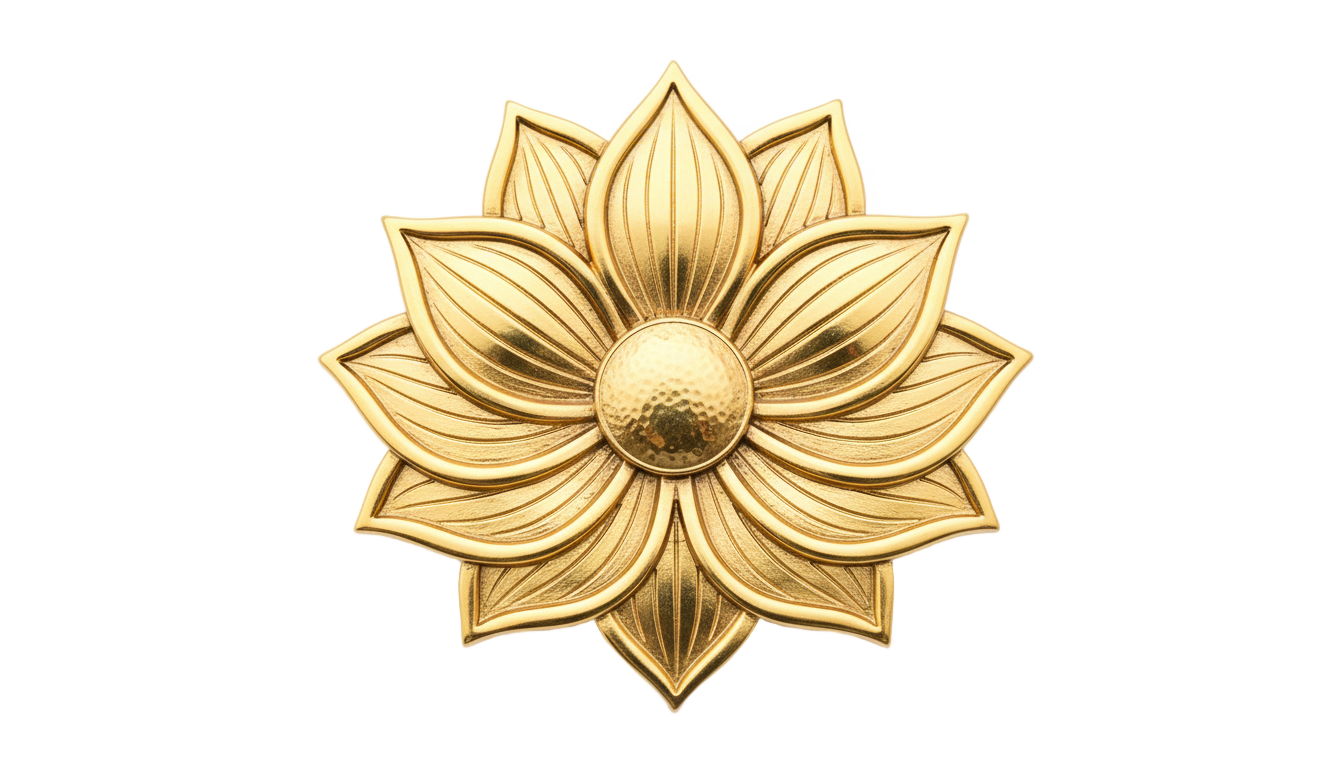 gold lotus logo png PNG transparent background