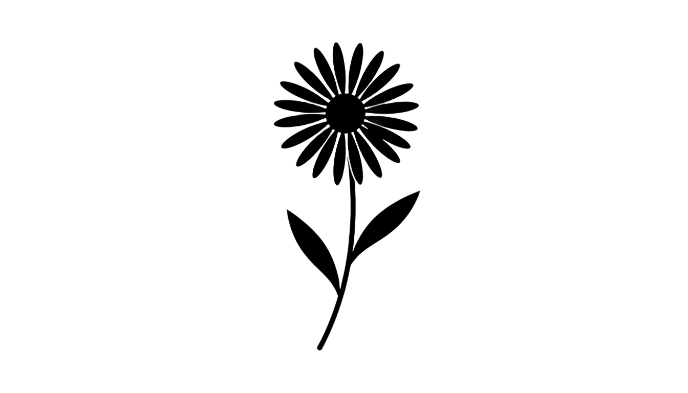 daisy flower silhouette png PNG transparent background