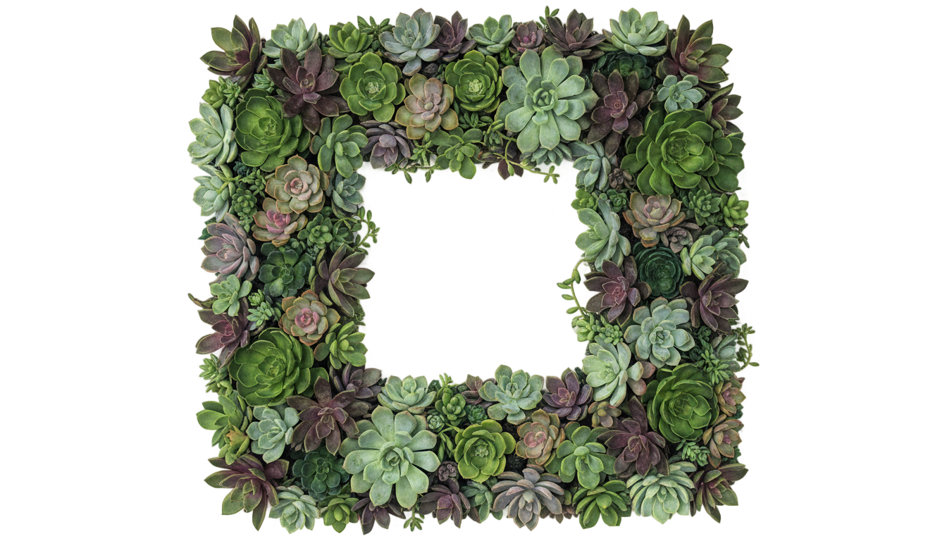succulent frame png PNG transparent background