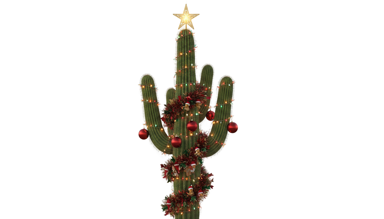 cactus christmas tree png PNG transparent background