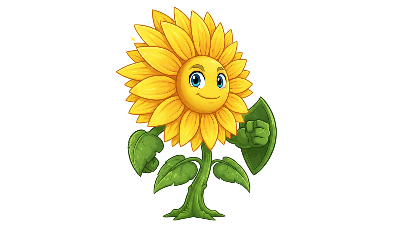 sunflower pvz2 png PNG transparent background
