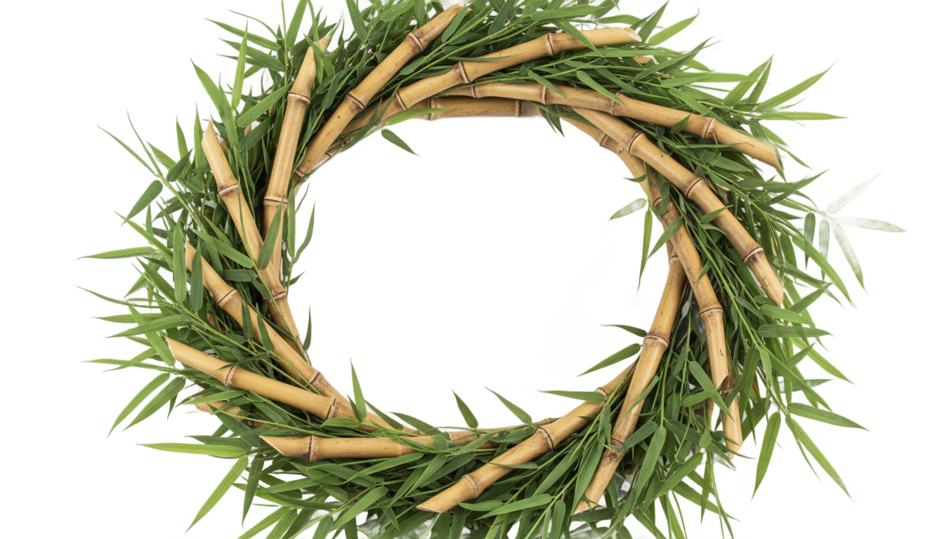bamboo circle png PNG transparent background