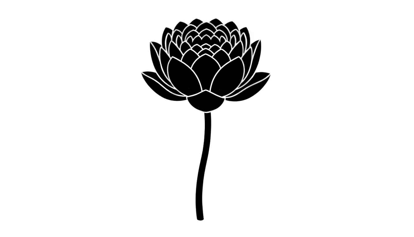 silhouette lotus png PNG transparent background
