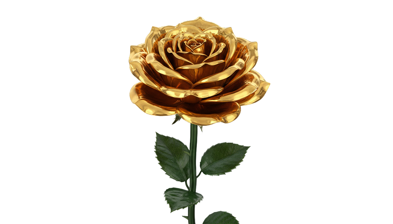 golden rose png PNG transparent background