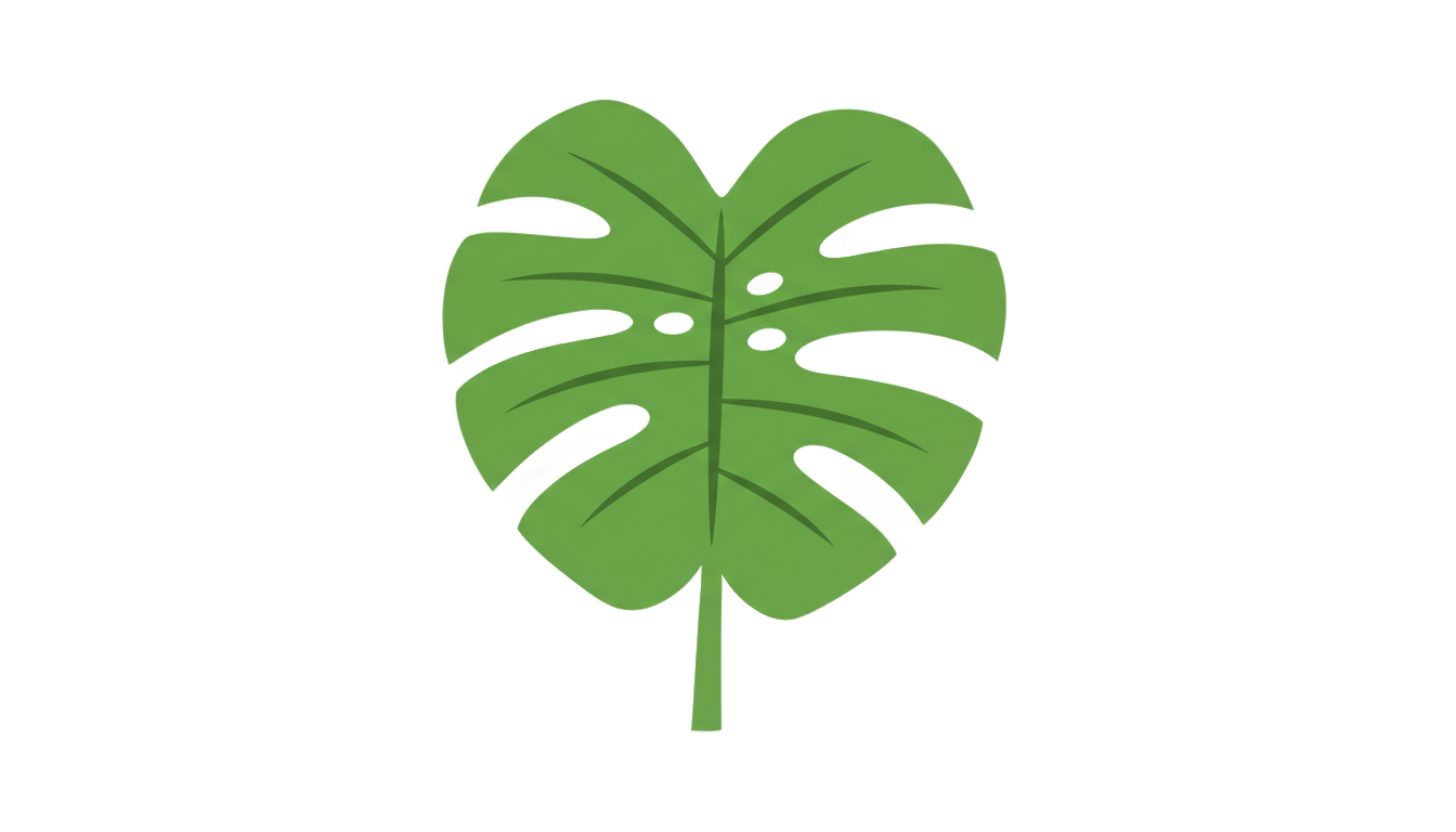 monstera leaf icon png PNG transparent background
