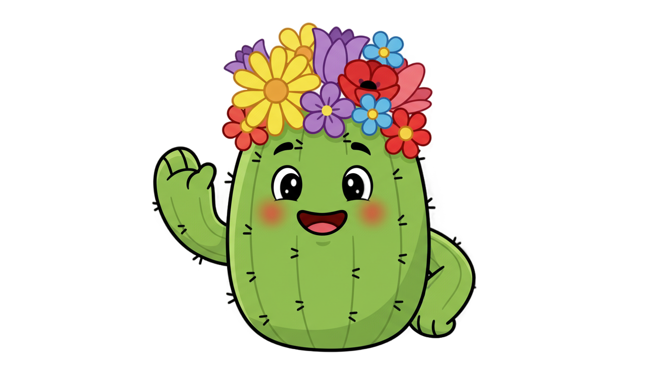 cactus animado png PNG transparent background