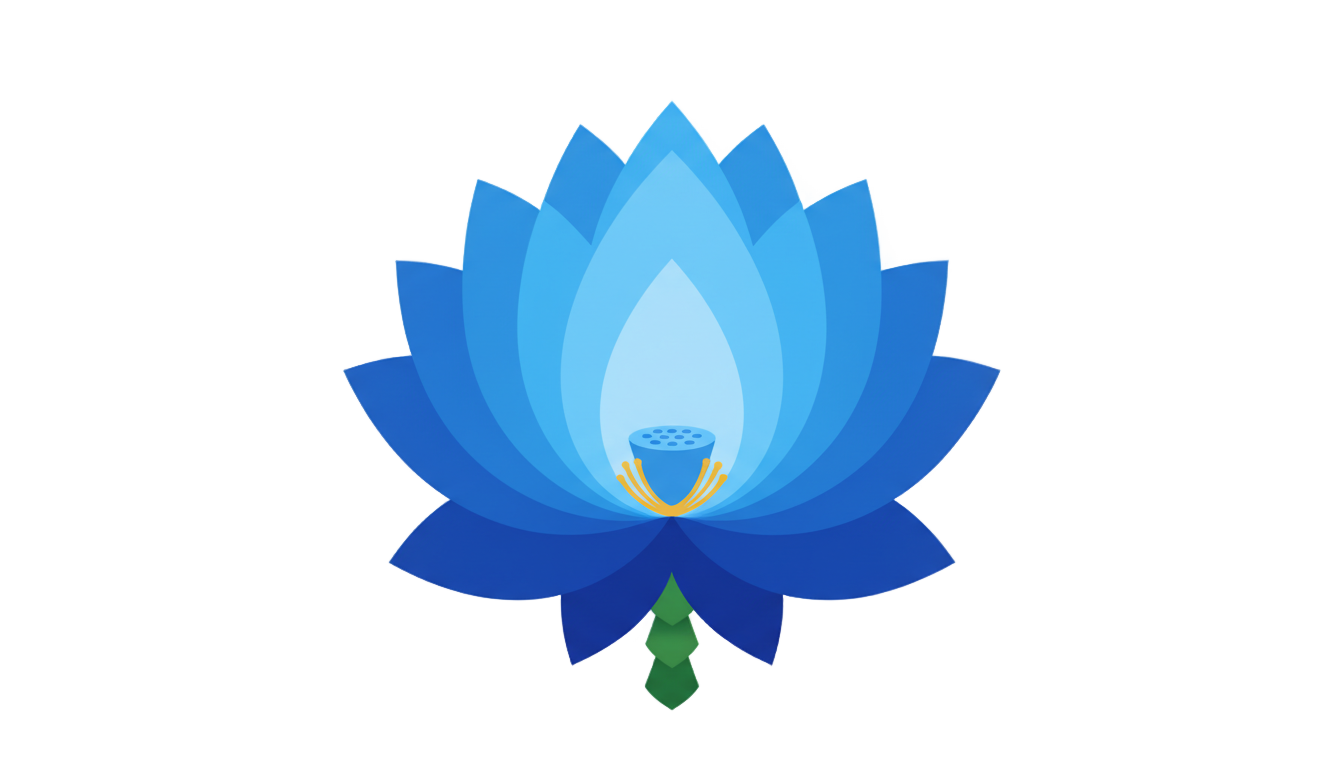 blue lotus logo png PNG transparent background