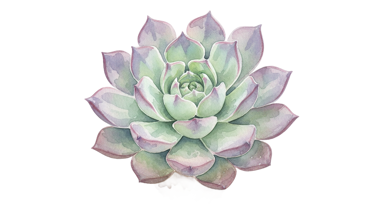 watercolor succulent png PNG transparent background