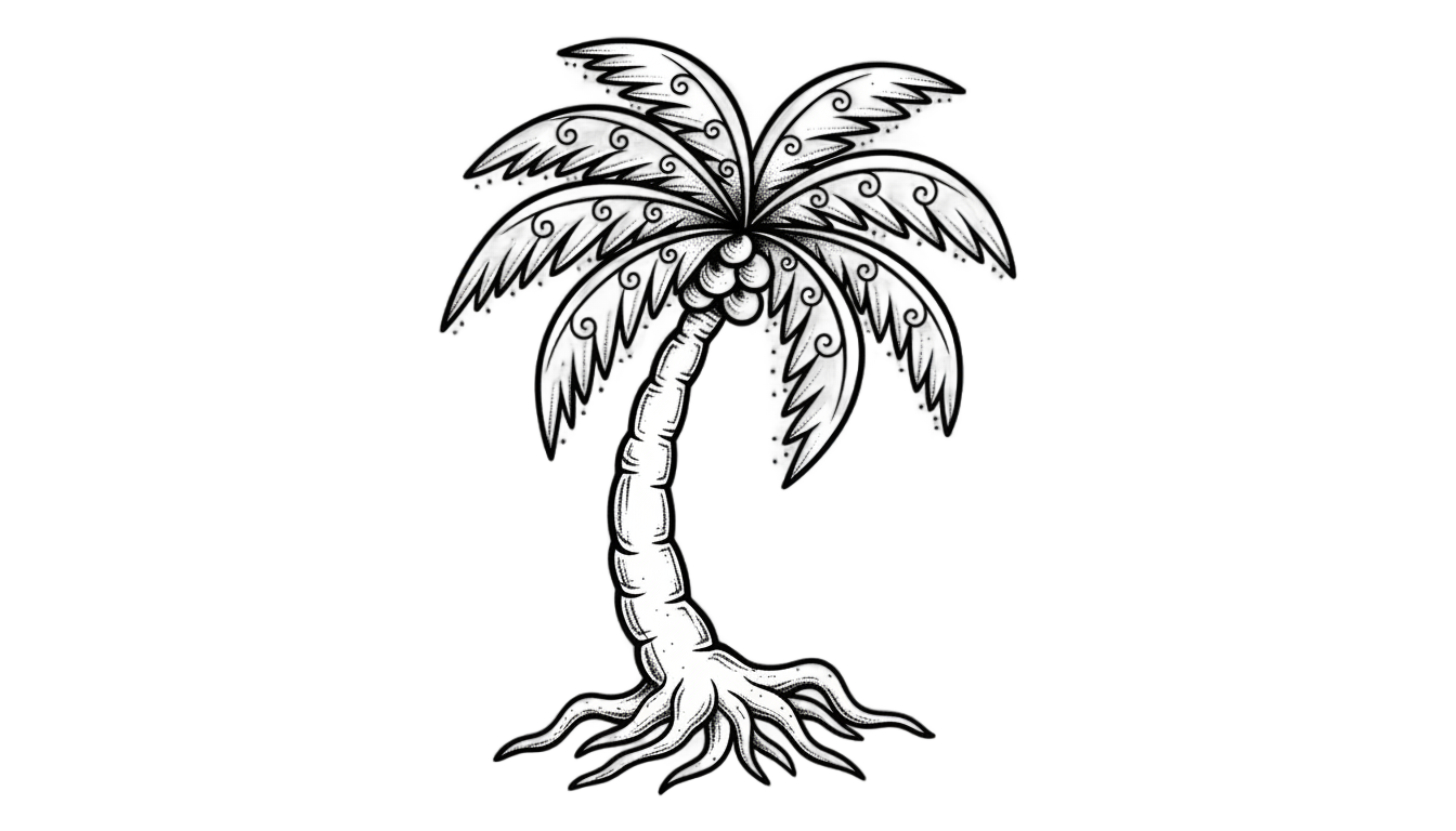 palm tree tattoo png PNG transparent background