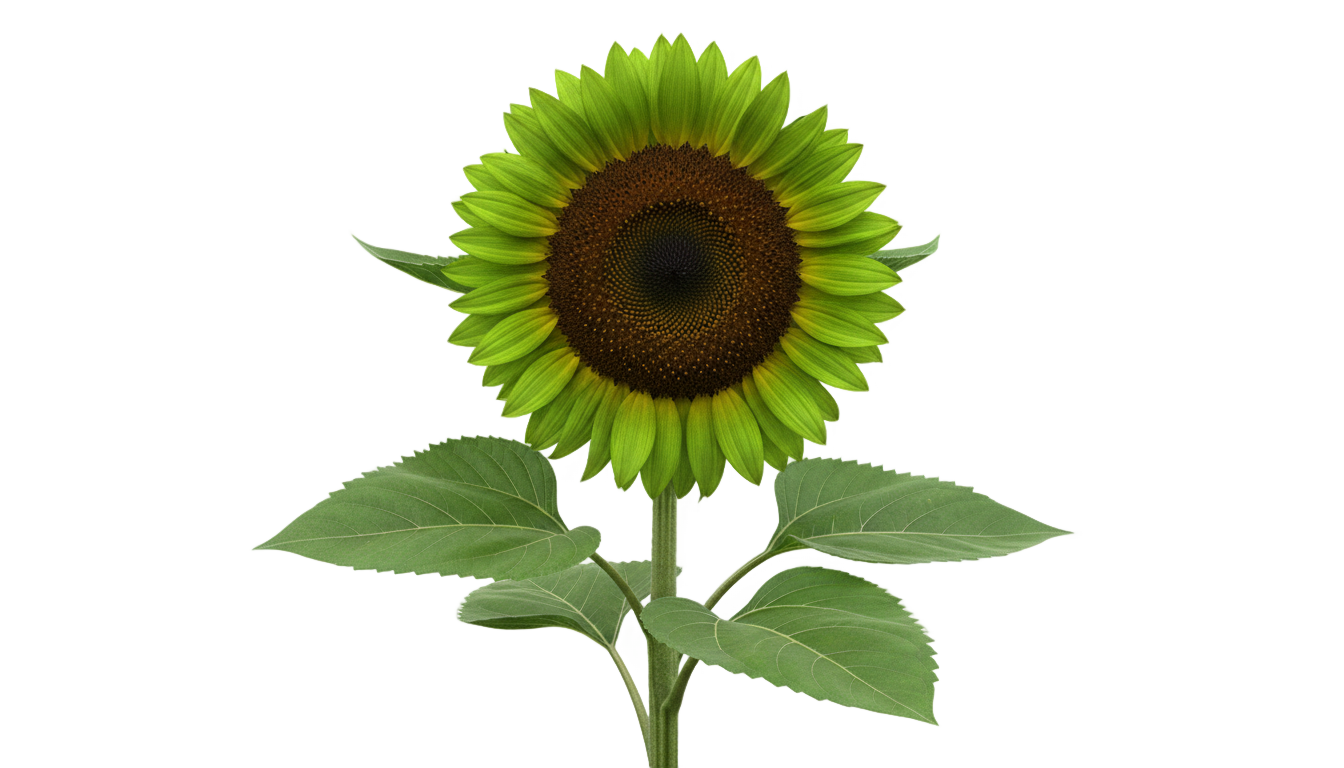 green sunflower png PNG transparent background