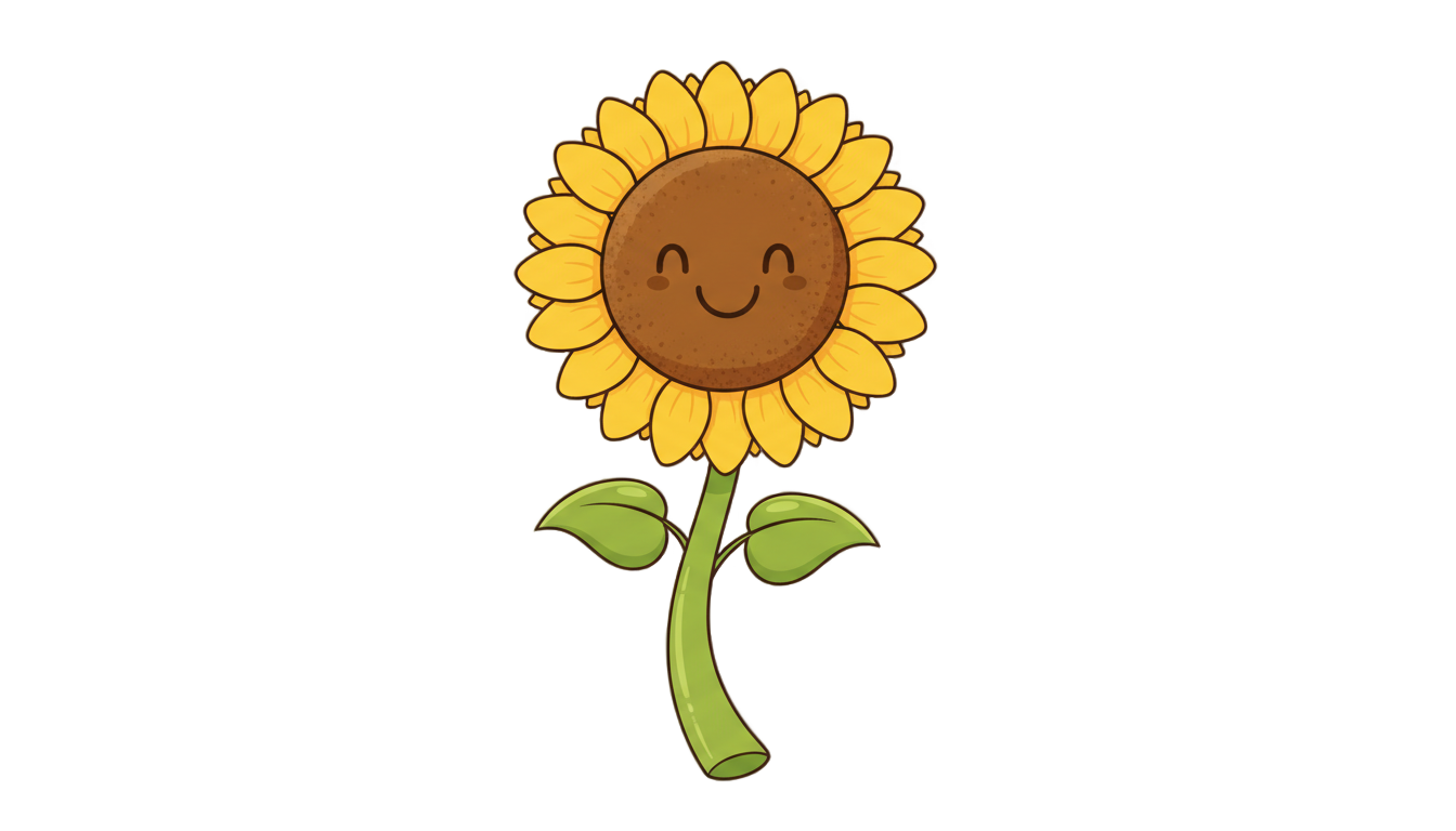 cute sunflower clipart png PNG transparent background