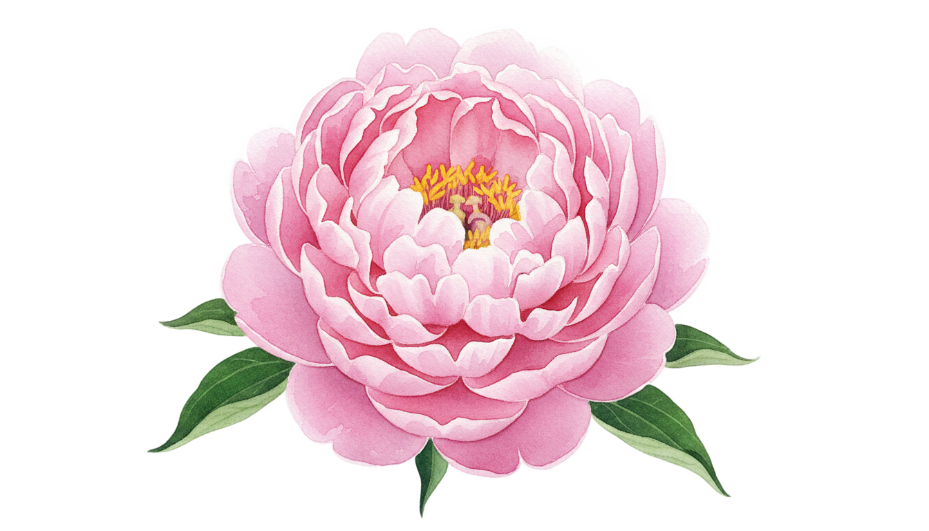 watercolor peony png PNG transparent background