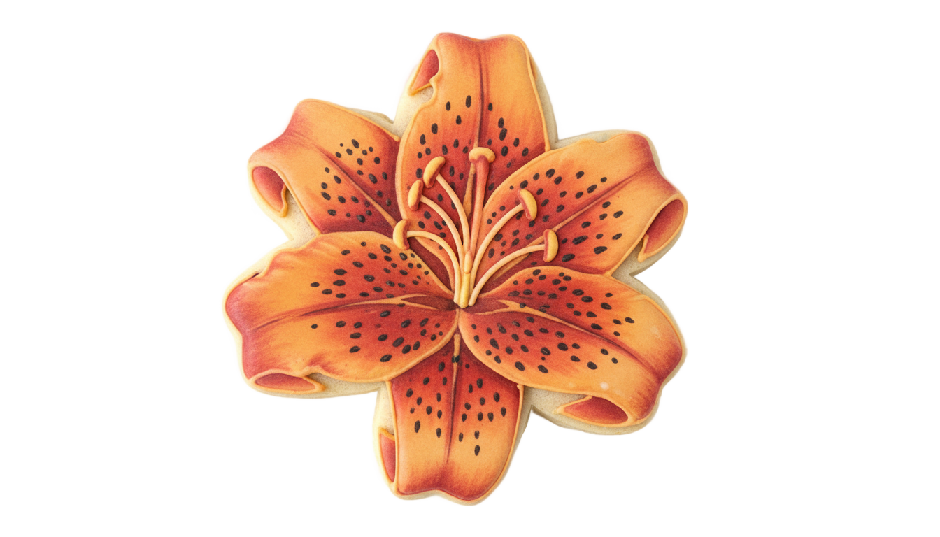 tiger lily cookie png PNG transparent background