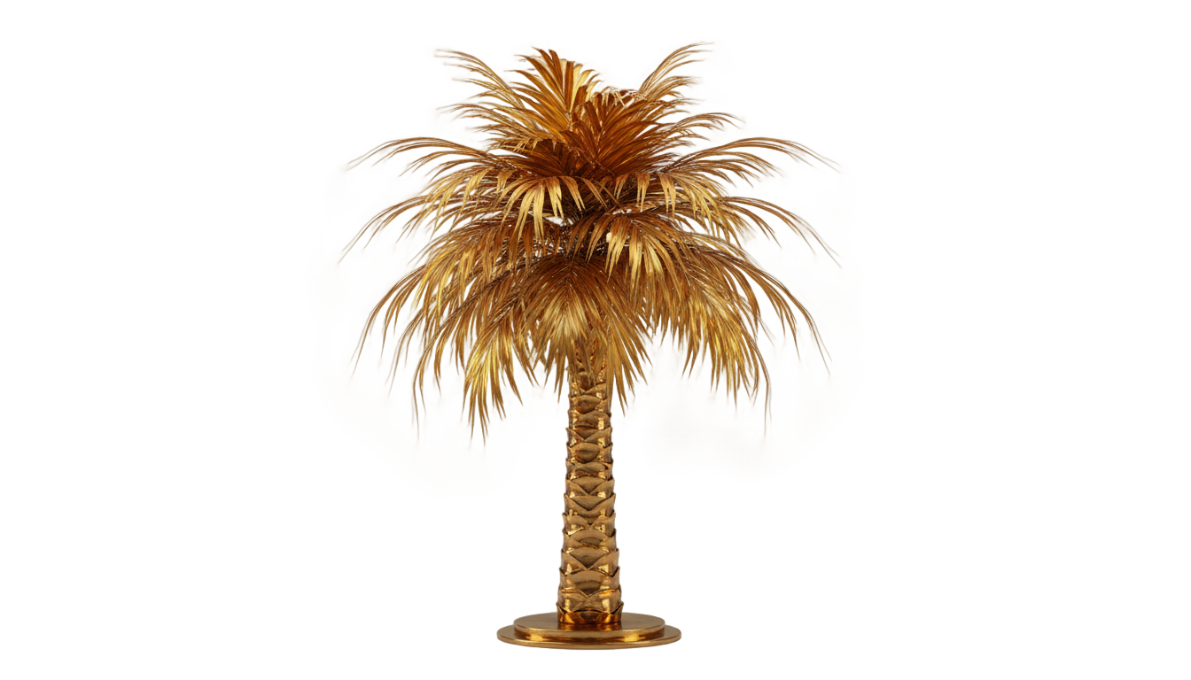 gold palm tree png PNG transparent background
