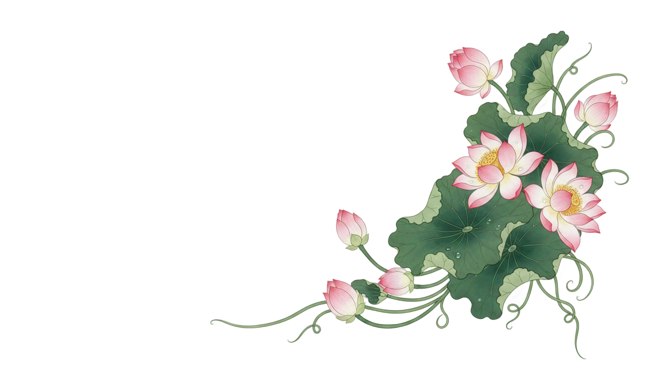 lotus flower border png PNG transparent background