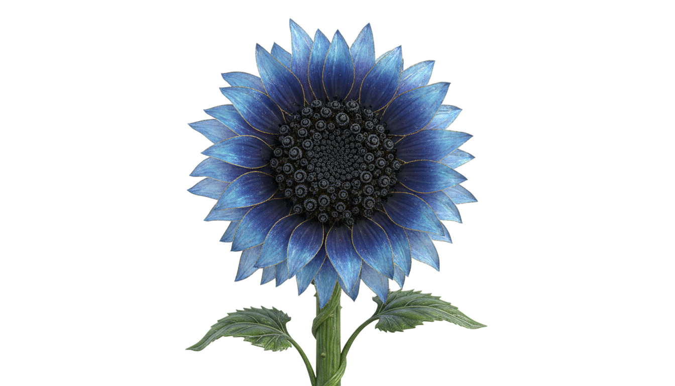 blue sunflower png PNG transparent background