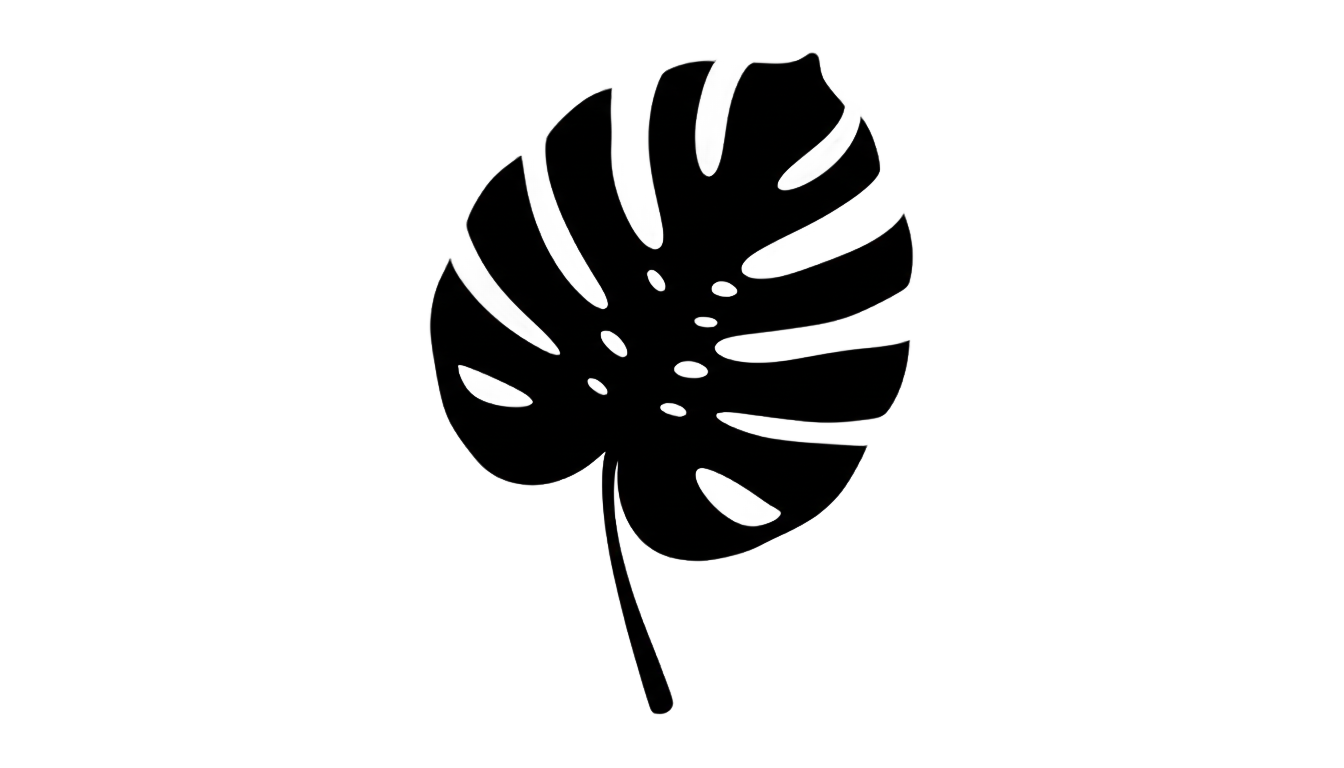 monstera silhouette png PNG transparent background