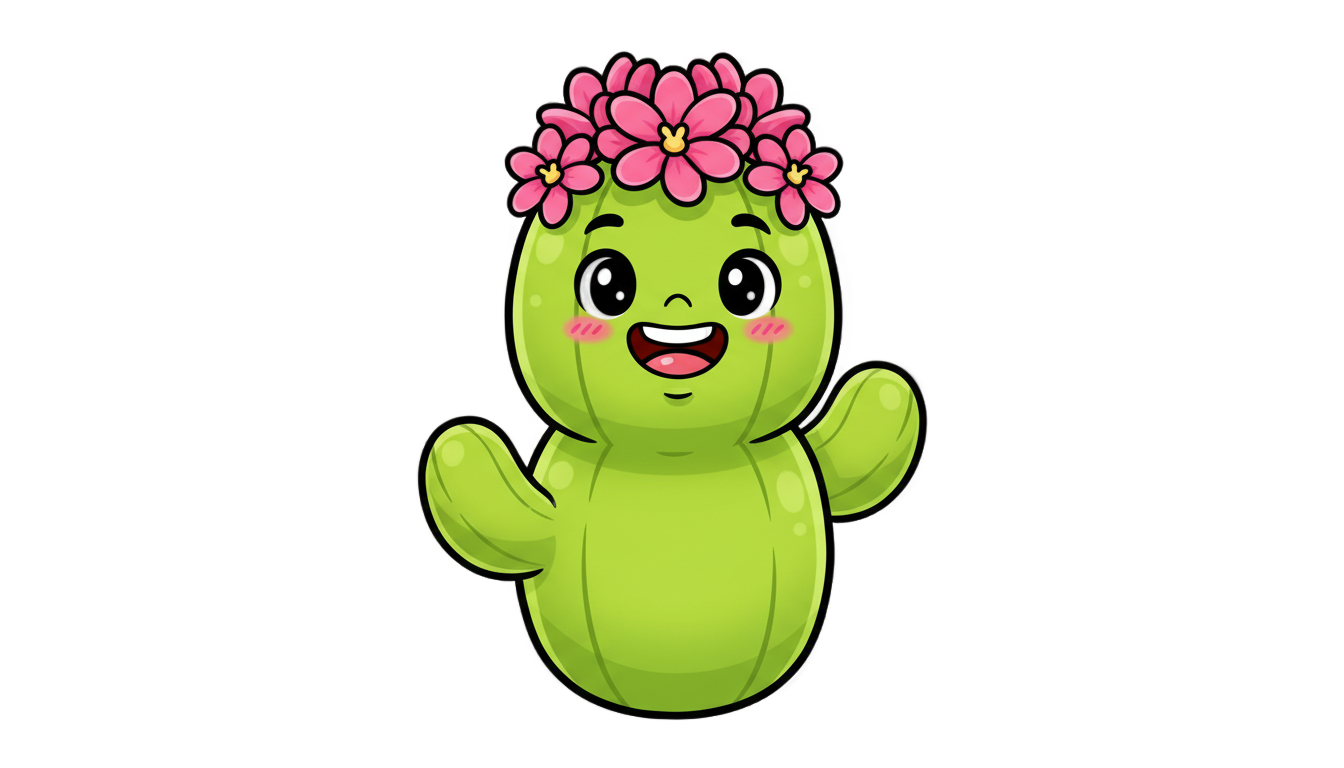 cactus animados png PNG transparent background
