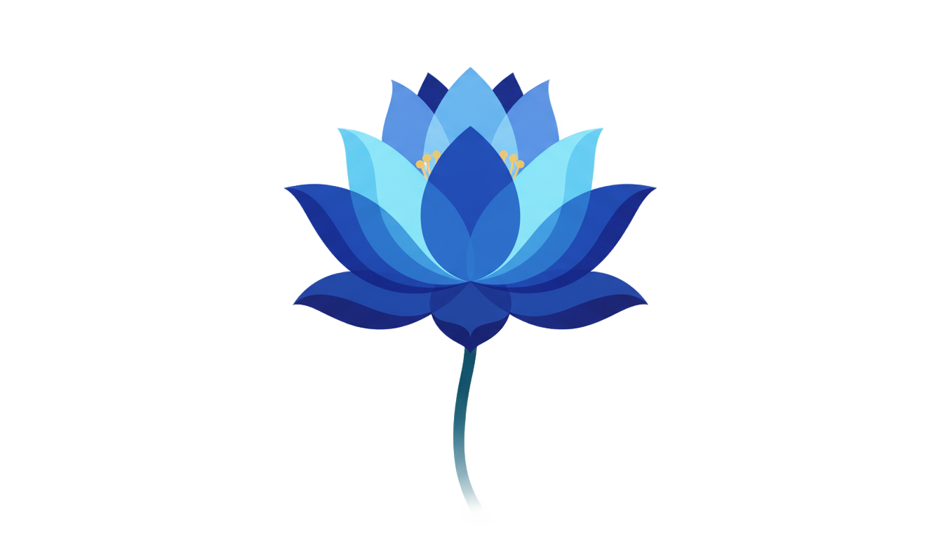 blue lotus logo png PNG transparent background
