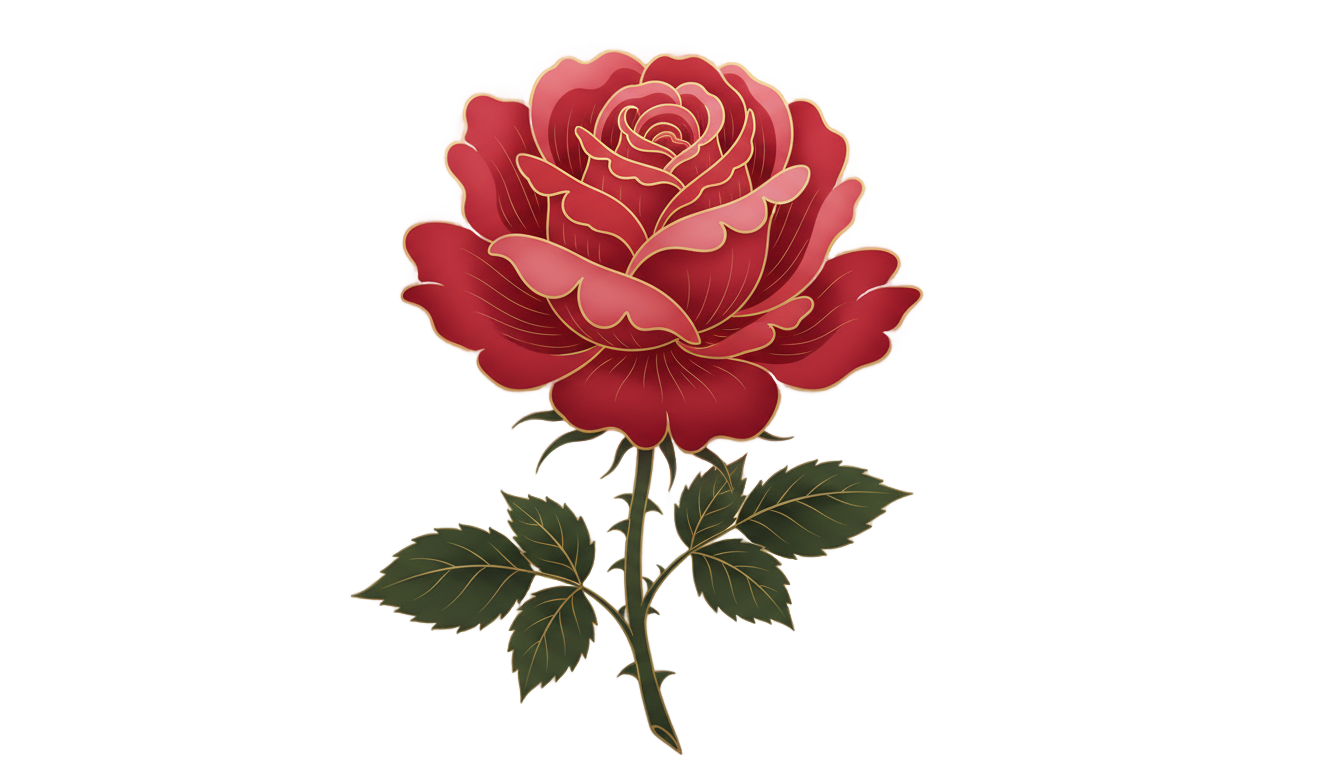 rose design png PNG transparent background