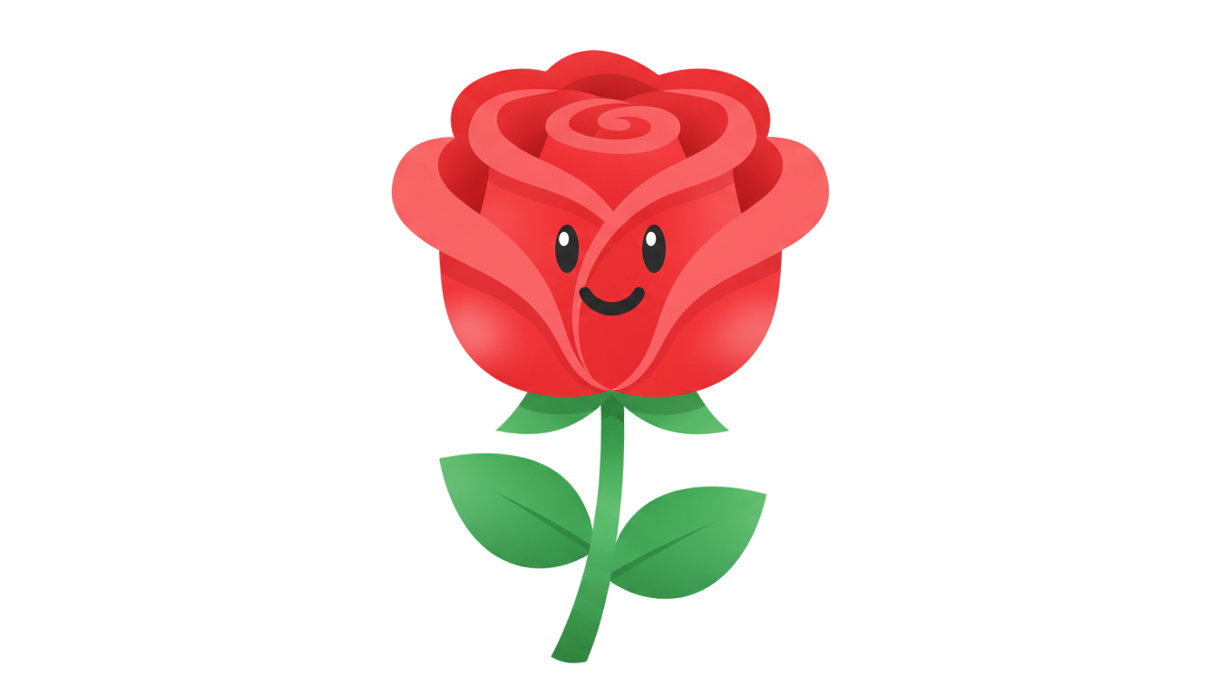 rose emoji png PNG transparent background