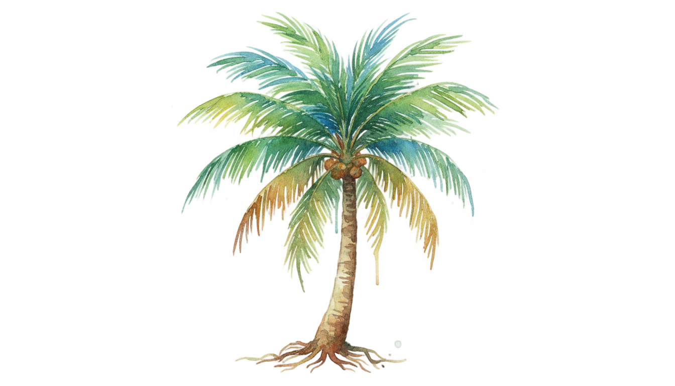 watercolor palm tree png PNG transparent background