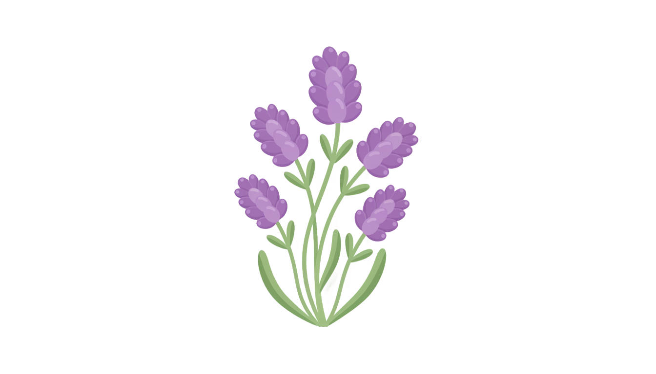 lavender cartoon png PNG transparent background