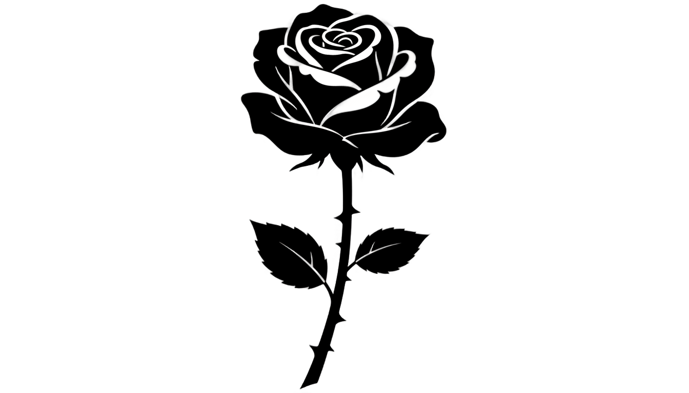 rose silhouette png PNG transparent background