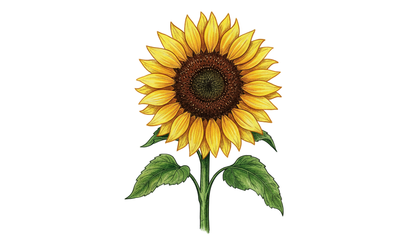 sunflower illustration png PNG transparent background